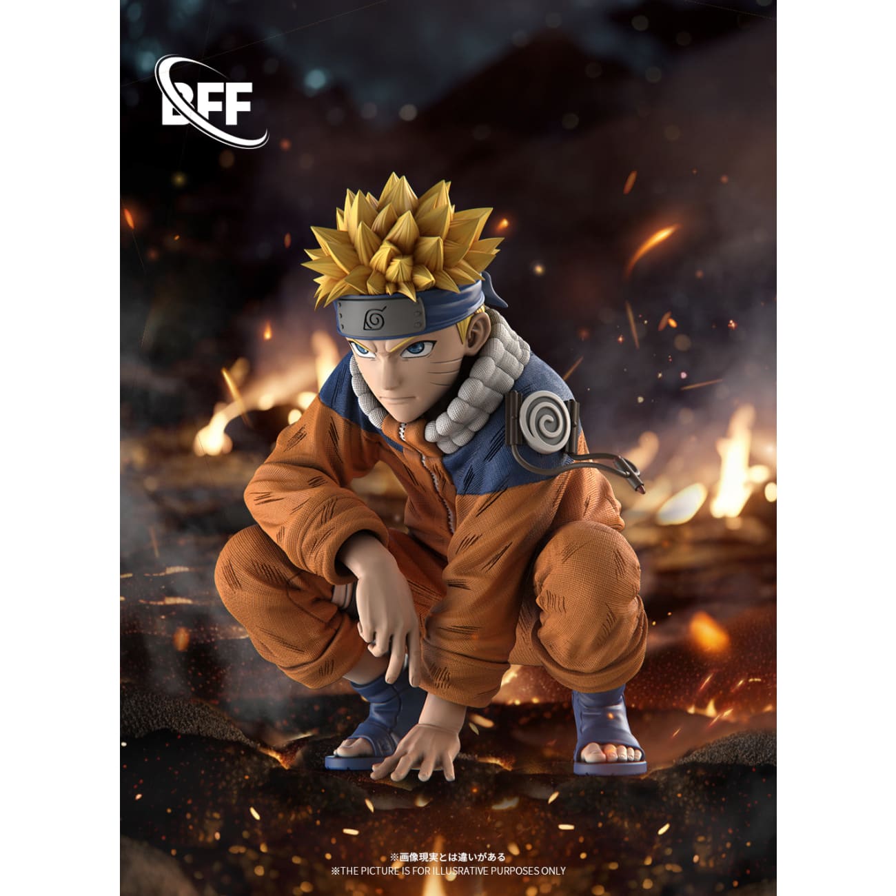 BFF Studio - Squatting Naruto Uzumaki 