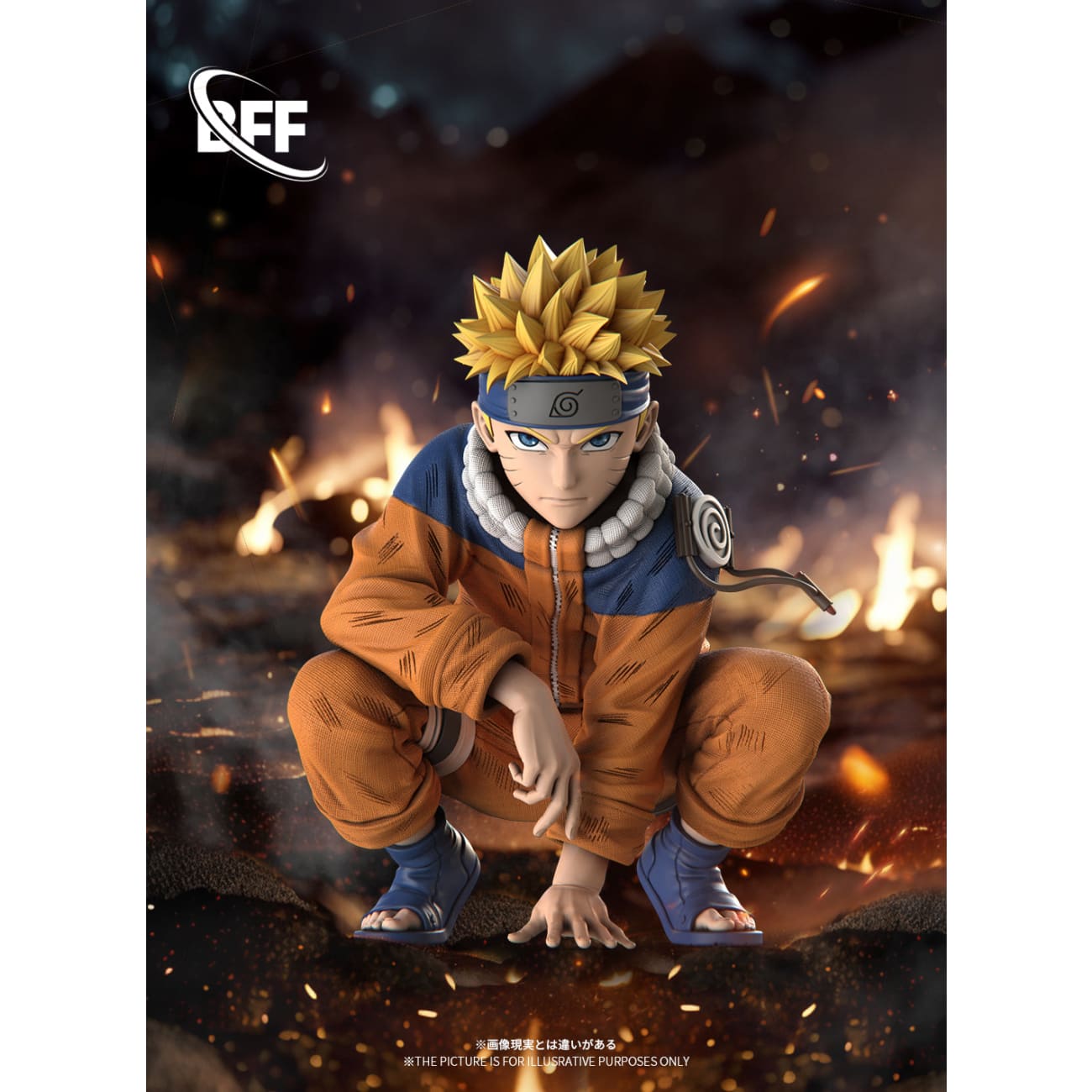 BFF Studio - Squatting Naruto Uzumaki 