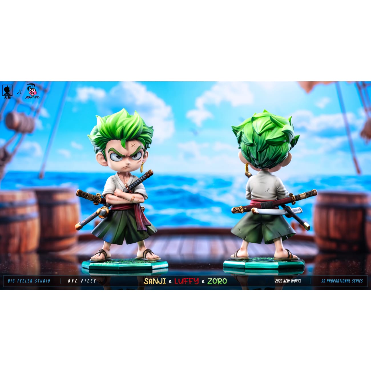Big Feeler Studio & XOX Studio - Q version The Three Strongest Luffy & Zoro & Sanji [3 Variants]