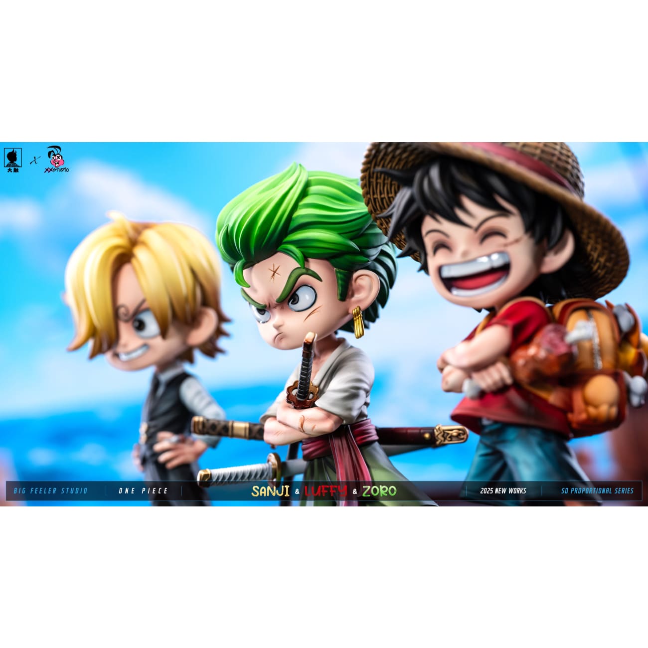 Big Feeler Studio & XOX Studio - Q version The Three Strongest Luffy & Zoro & Sanji [3 Variants]