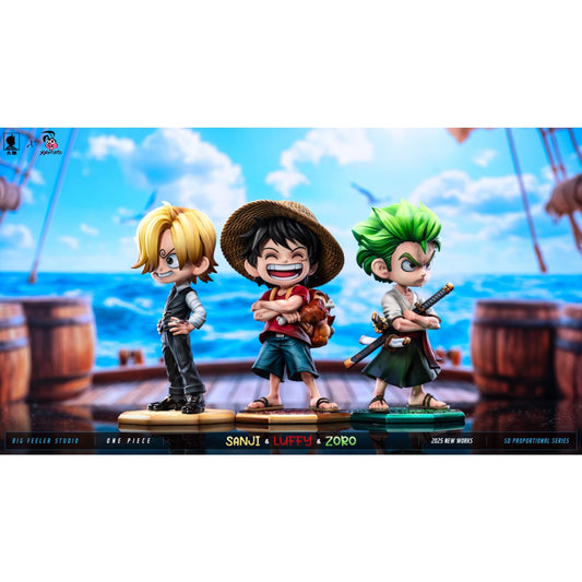 Big Feeler Studio & XOX Studio - Q version The Three Strongest Luffy & Zoro & Sanji [3 Variants]
