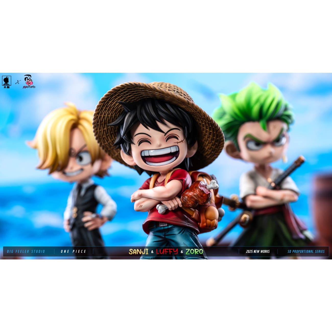 Big Feeler Studio & XOX Studio - Q version The Three Strongest Luffy & Zoro & Sanji [3 Variants]
