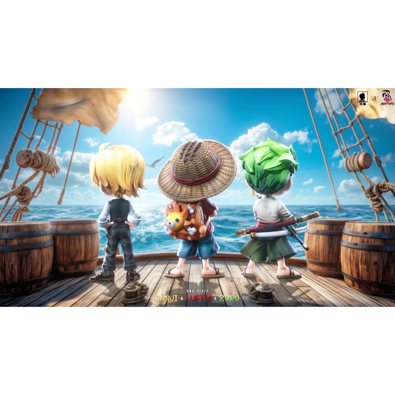 Big Feeler Studio & XOX Studio - Q version The Three Strongest Luffy & Zoro & Sanji [3 Variants]