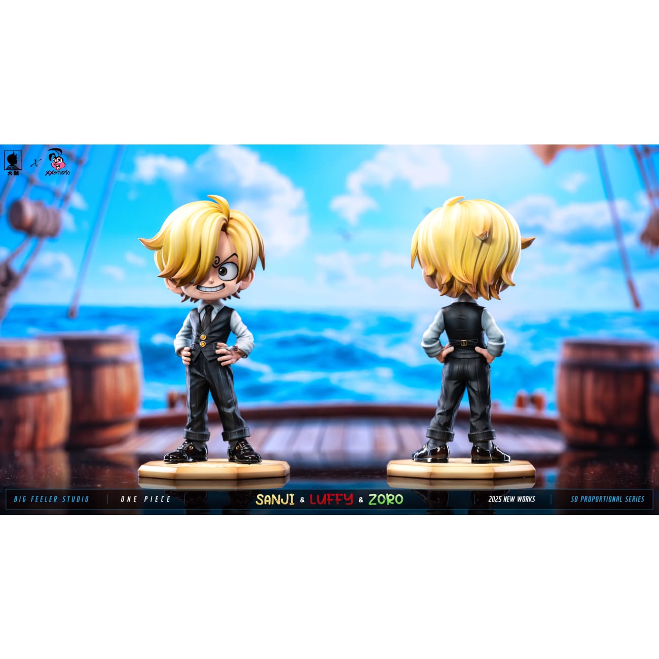 Big Feeler Studio & XOX Studio - Q version The Three Strongest Luffy & Zoro & Sanji [3 Variants]