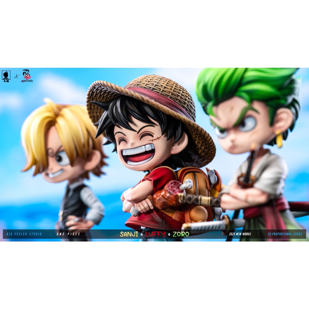 Big Feeler Studio & XOX Studio - Q version The Three Strongest Luffy & Zoro & Sanji [3 Variants]