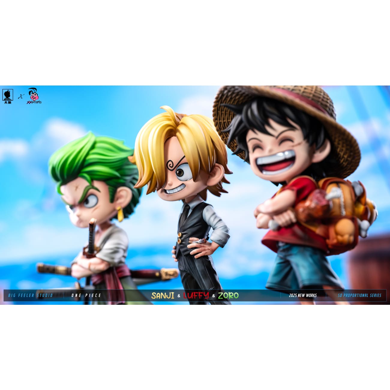 Big Feeler Studio & XOX Studio - Q version The Three Strongest Luffy & Zoro & Sanji [3 Variants]