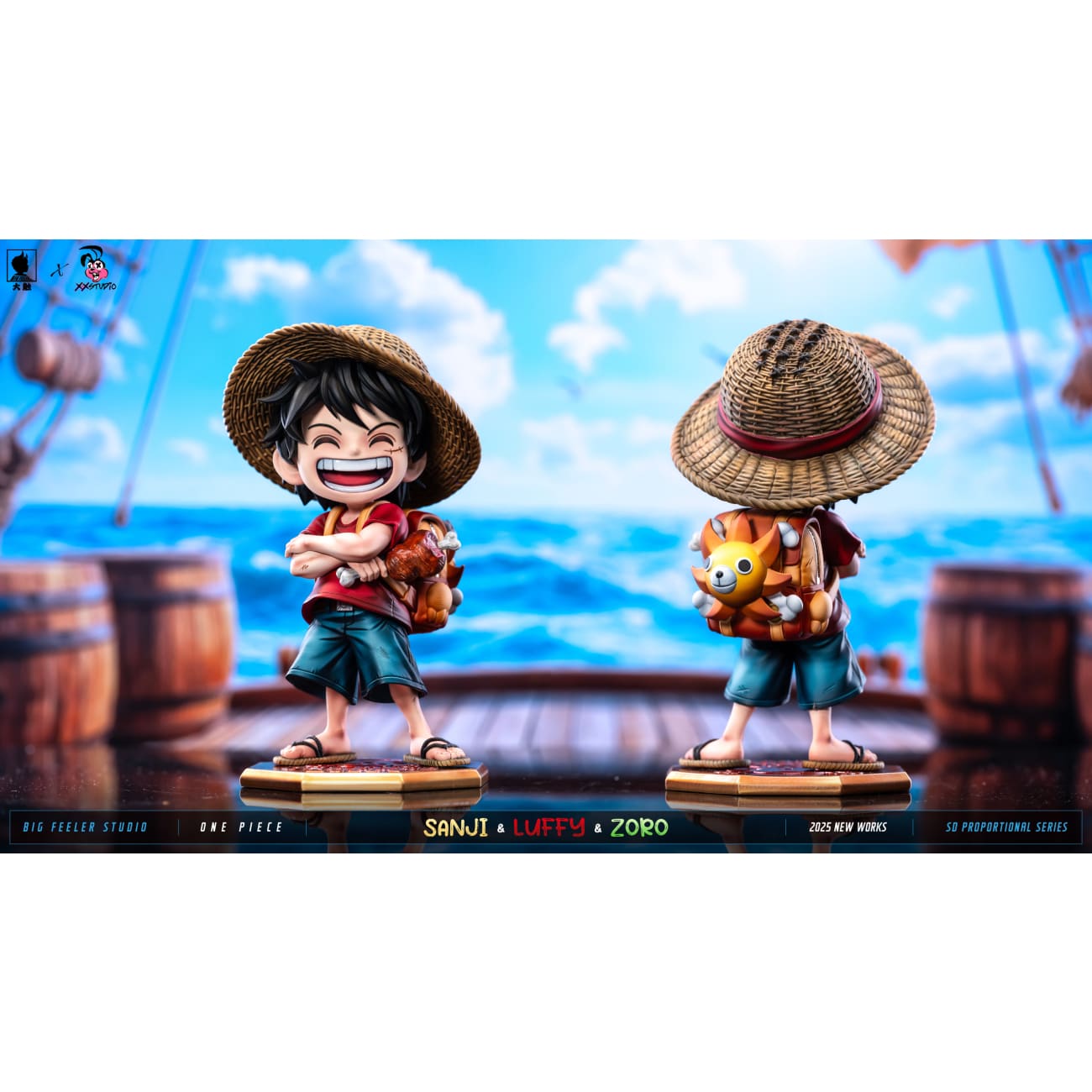 Big Feeler Studio & XOX Studio - Q version The Three Strongest Luffy & Zoro & Sanji [3 Variants]