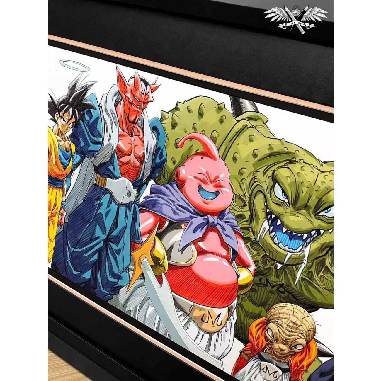 Billion Birds - Cell Game/ Goku and Halo Poster Frame