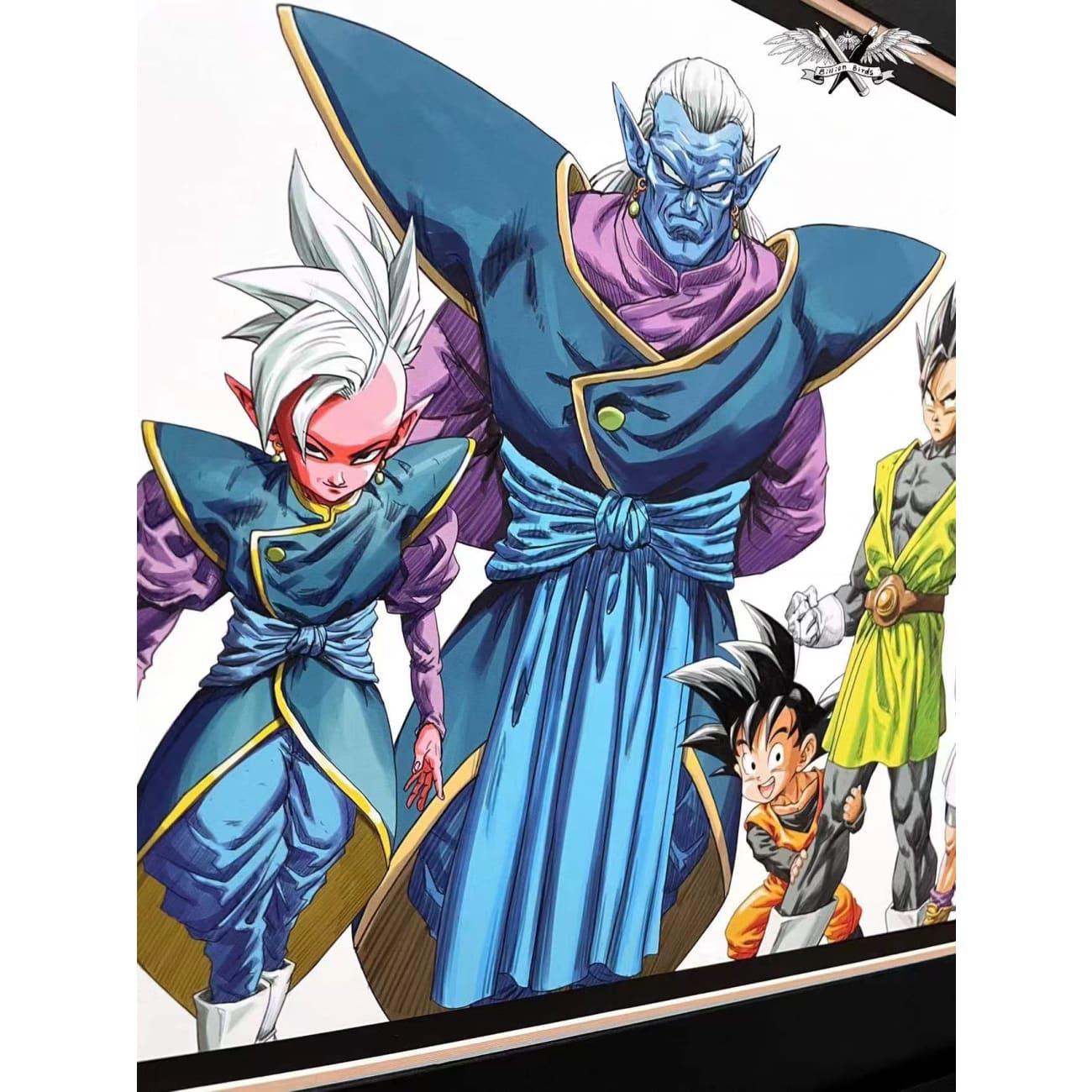 Billion Birds - Cell Game/ Goku and Halo Poster Frame
