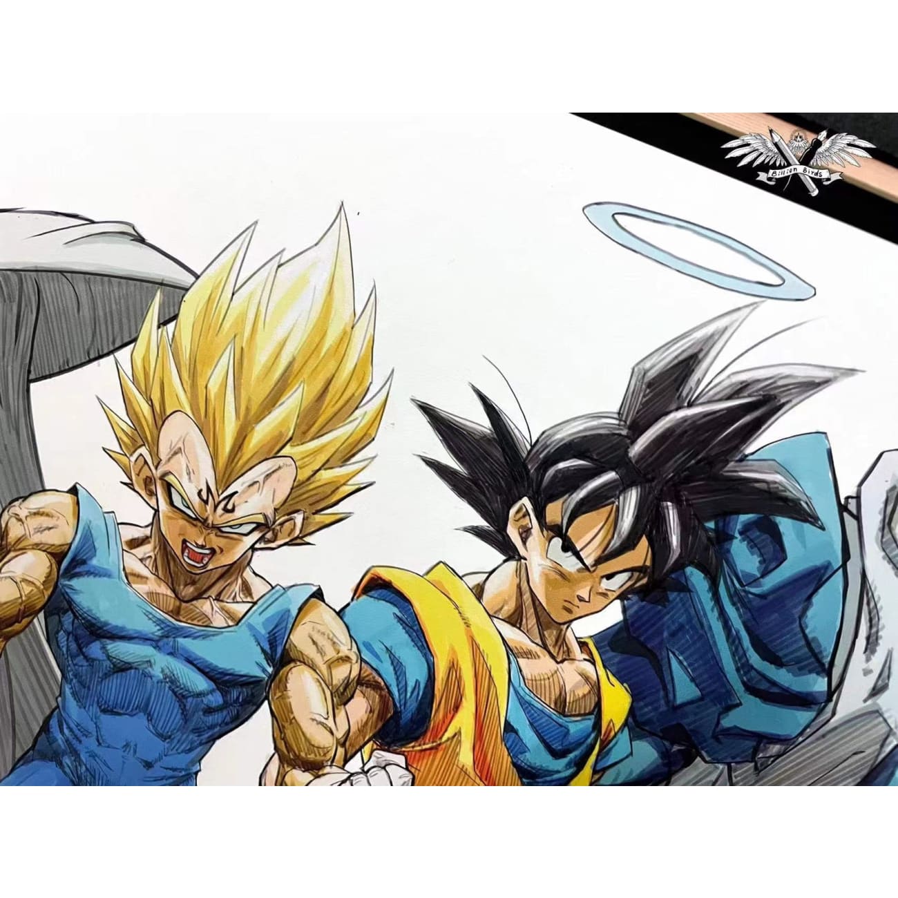 Billion Birds - Cell Game/ Goku and Halo Poster Frame