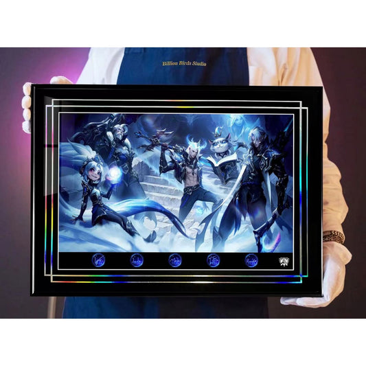 Billion Birds Studio - 2021 League of Legends Worlds Championship EDG Skin Splash Poster Frame