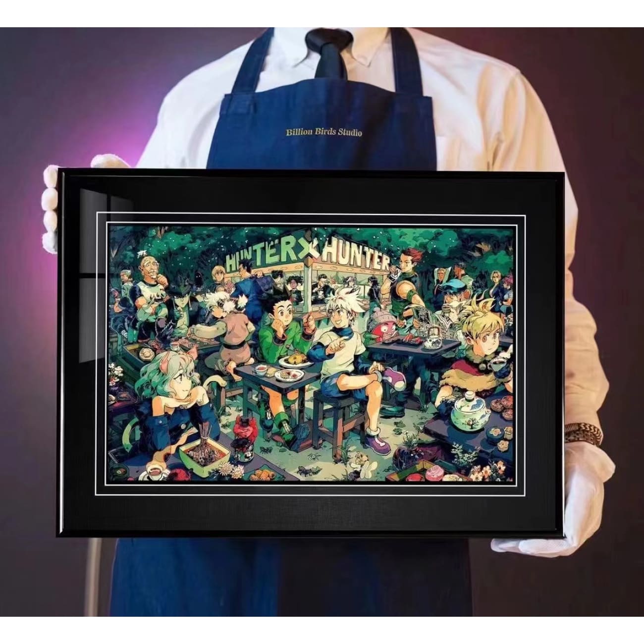 Billion Birds Studio - Gon Freecss, Kurapika, Killua Zoldyck & Hisoka Poster Frame