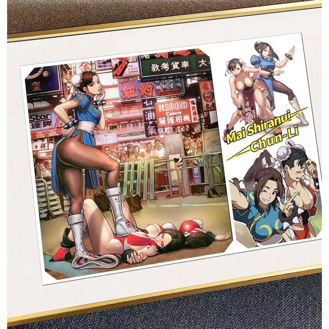 Billion Birds Studio - Mai Shiranui X Chun Li Poster Frame