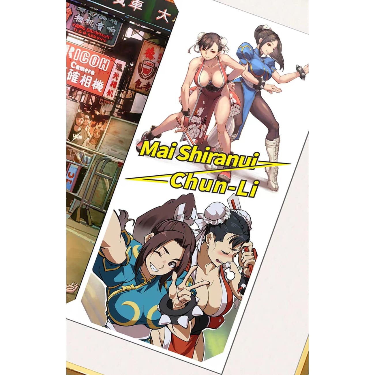 Billion Birds Studio - Mai Shiranui X Chun Li Poster Frame