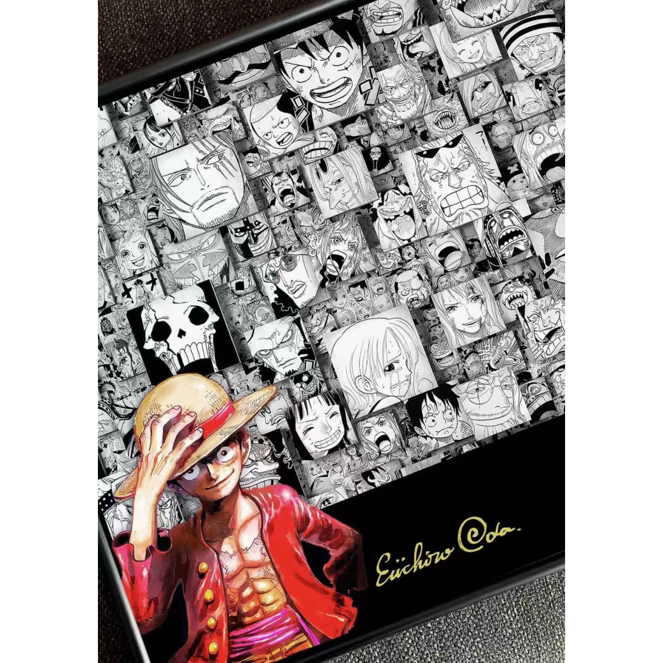Billion Birds Studio - One Piece All Faces 25th Anniversary Eiichiro Oda Poster Frame