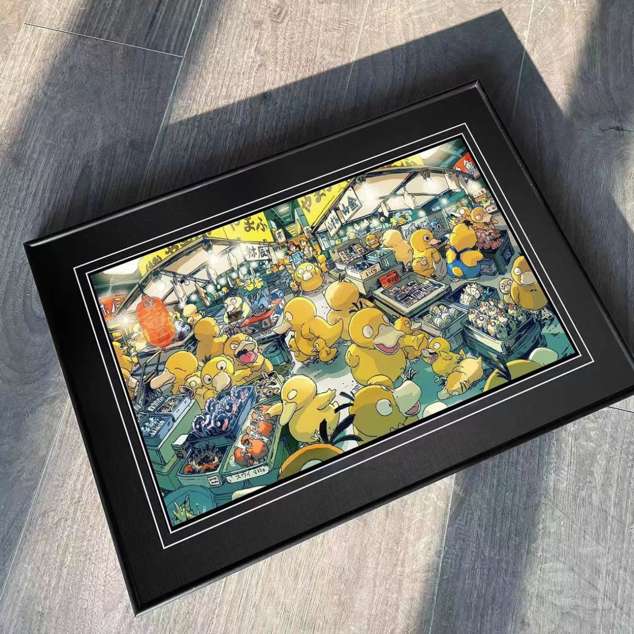 Billion Birds Studio - Psyduck Fish Market Poster Frame [38cm x 53cm]