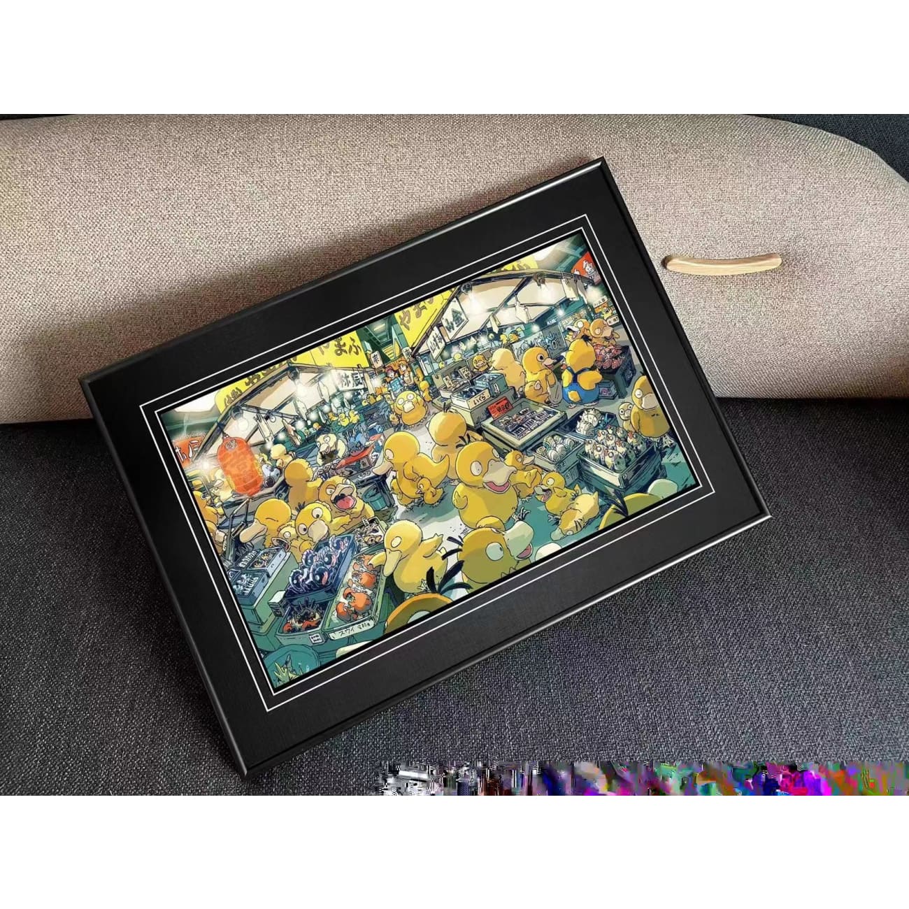 Billion Birds Studio - Psyduck Fish Market Poster Frame [38cm x 53cm]