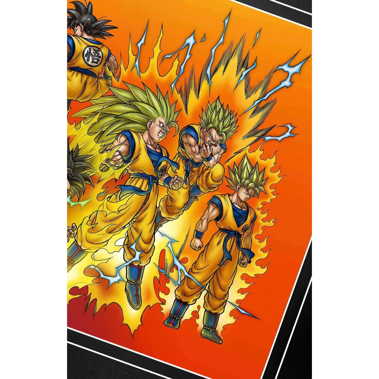 Billion Birds Studio - Son Goku Super Saiyan Poster Frame [53cm x 38cm]