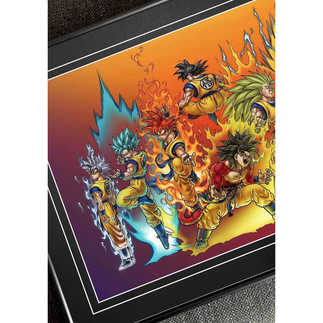 Billion Birds Studio - Son Goku Super Saiyan Poster Frame [53cm x 38cm]