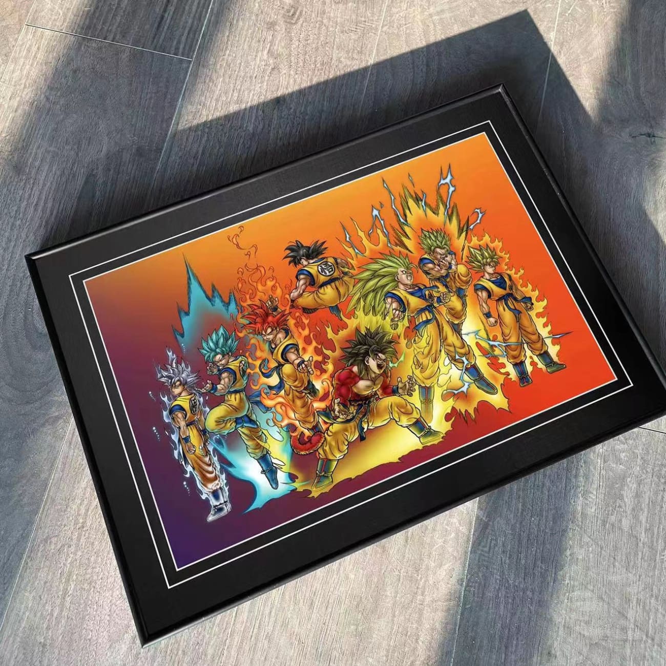 Billion Birds Studio - Son Goku Super Saiyan Poster Frame [53cm x 38cm]