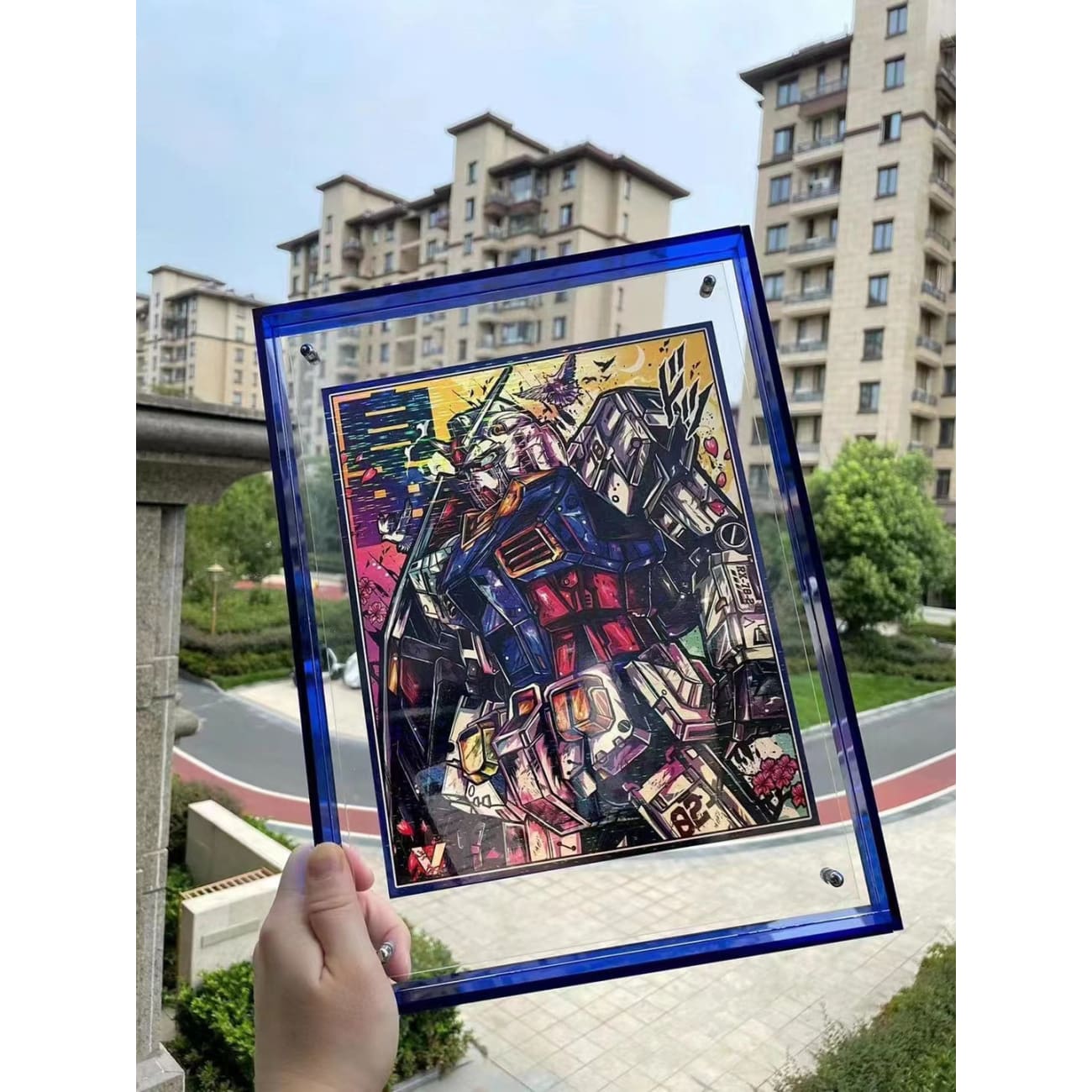 Billion Birds Studio - Stylish Gundam RX-78 Laser Acrylic Frame [26cm x 35cm] 