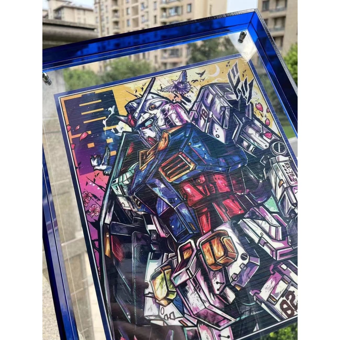 Billion Birds Studio - Stylish Gundam RX-78 Laser Acrylic Frame [26cm x 35cm] 