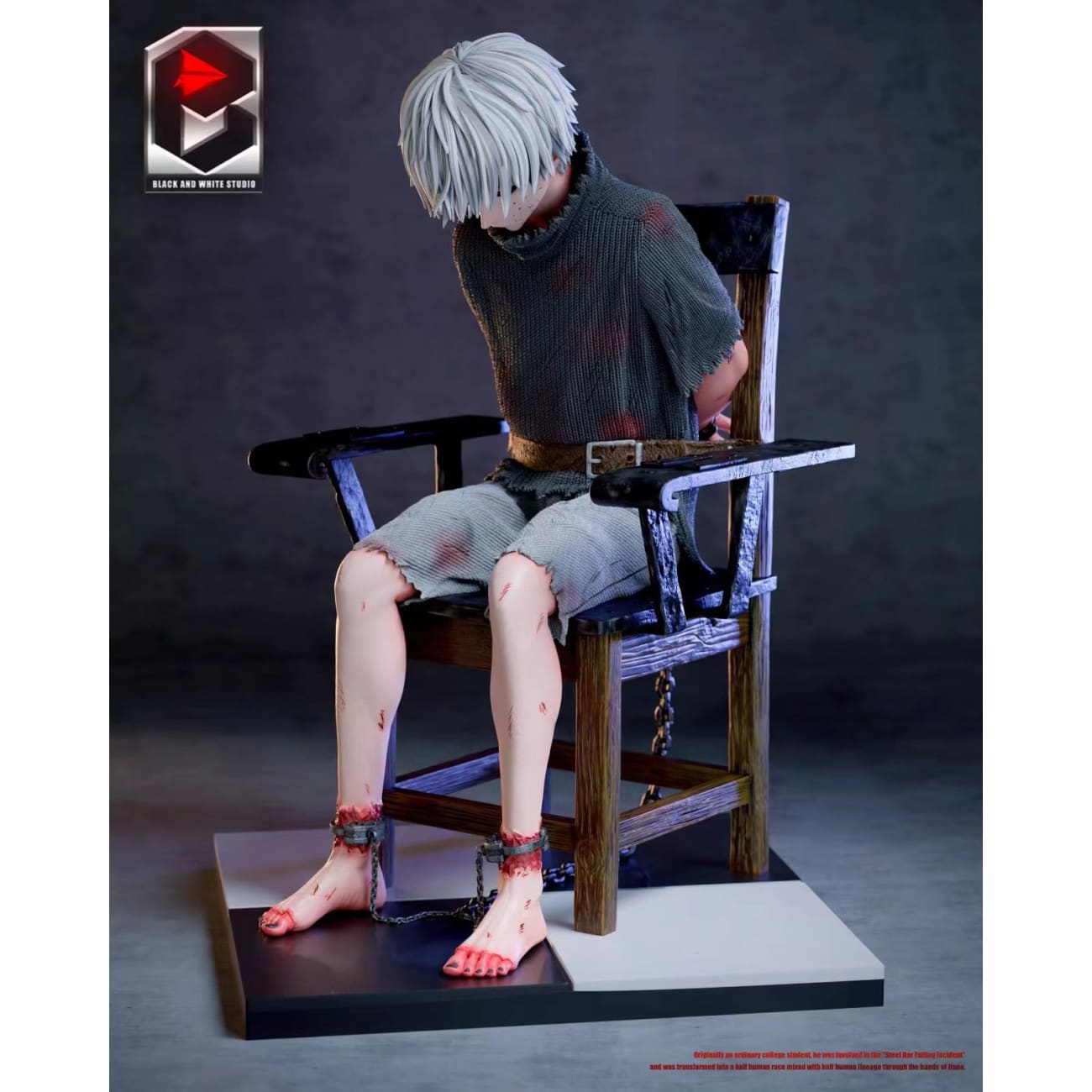 Black And White Studio / BW Studio - Ken Kaneki Sitting On Chair 