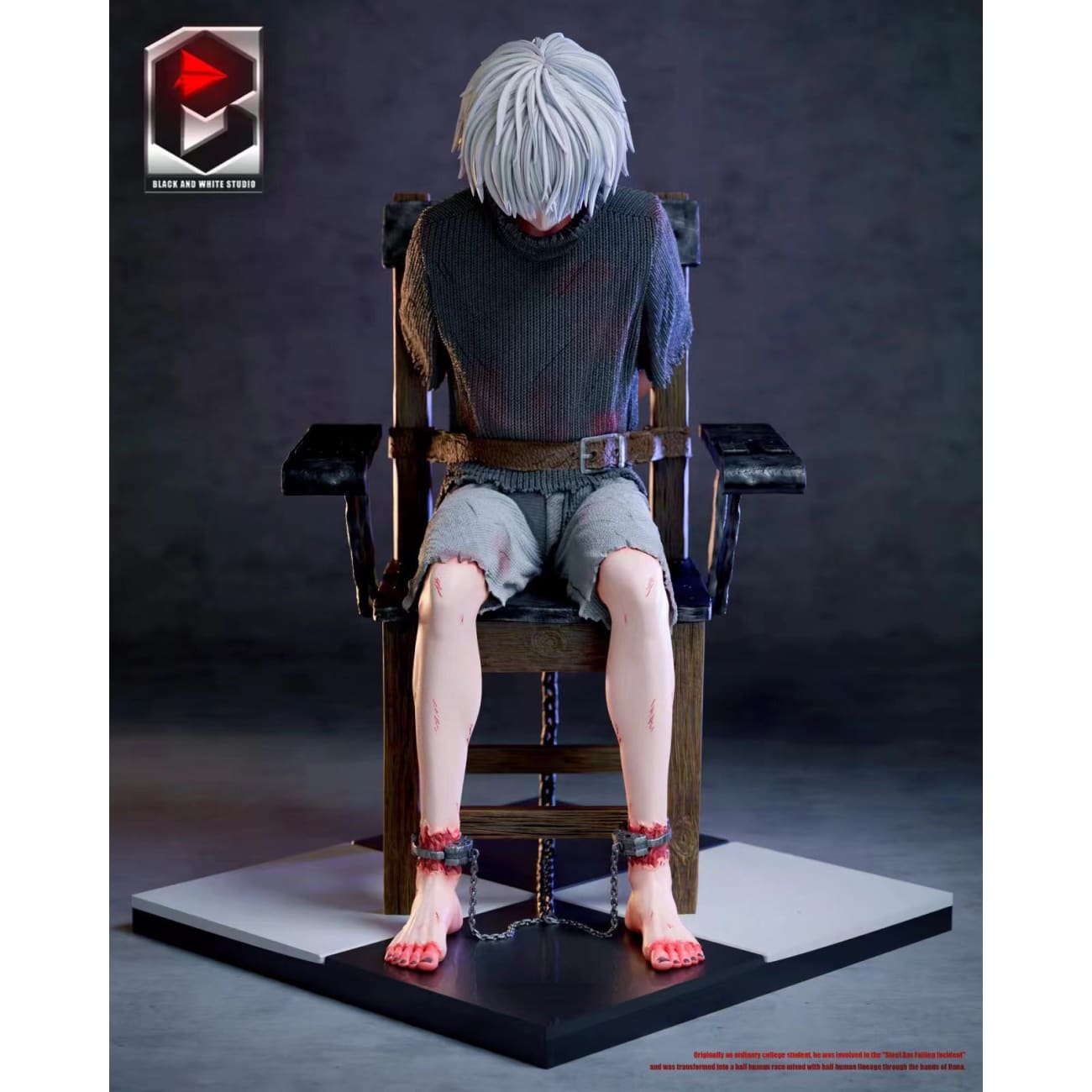 Black And White Studio / BW Studio - Ken Kaneki Sitting On Chair 