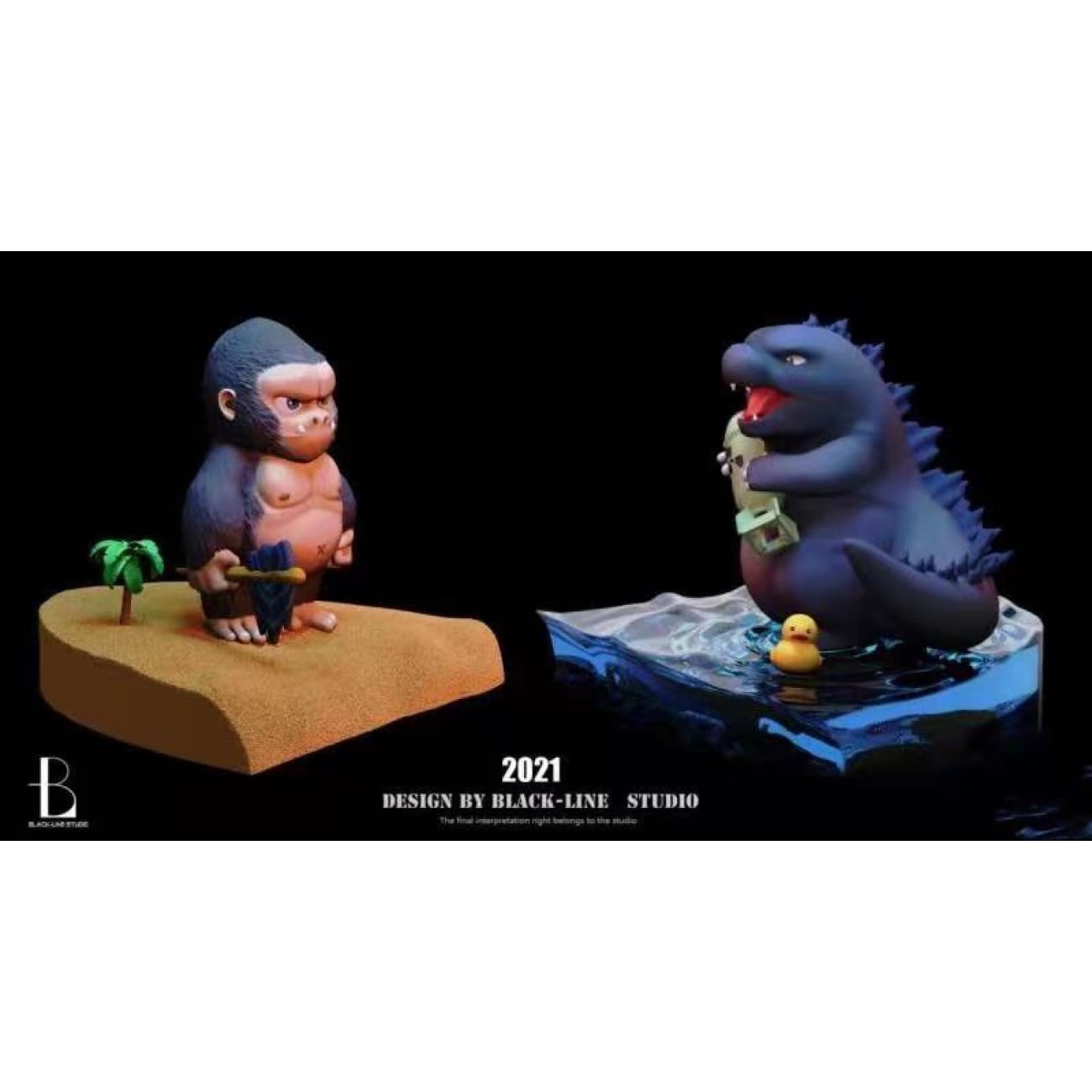 Black-Line Studio - Kingkong vs Godzilla