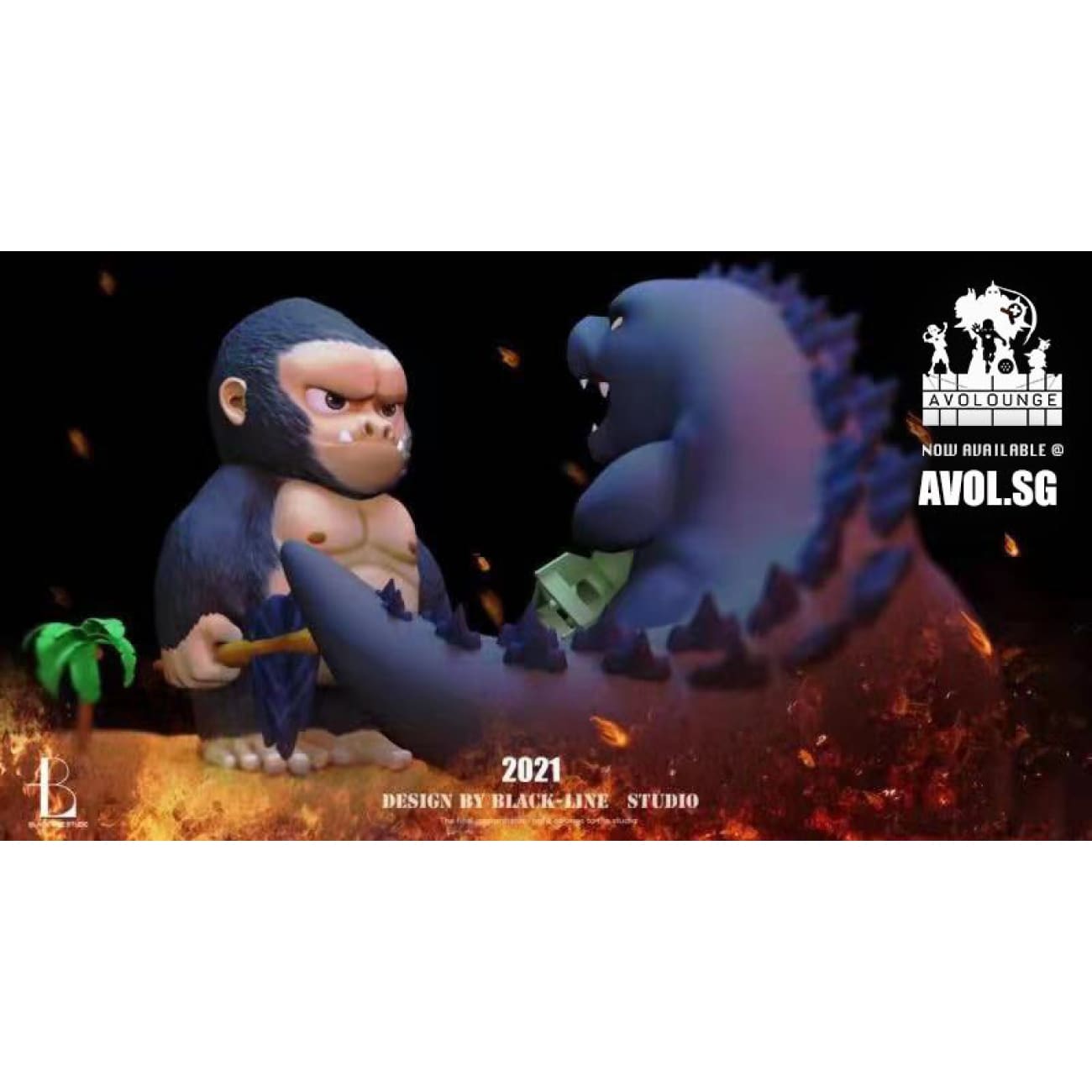 Black-Line Studio - Kingkong vs Godzilla