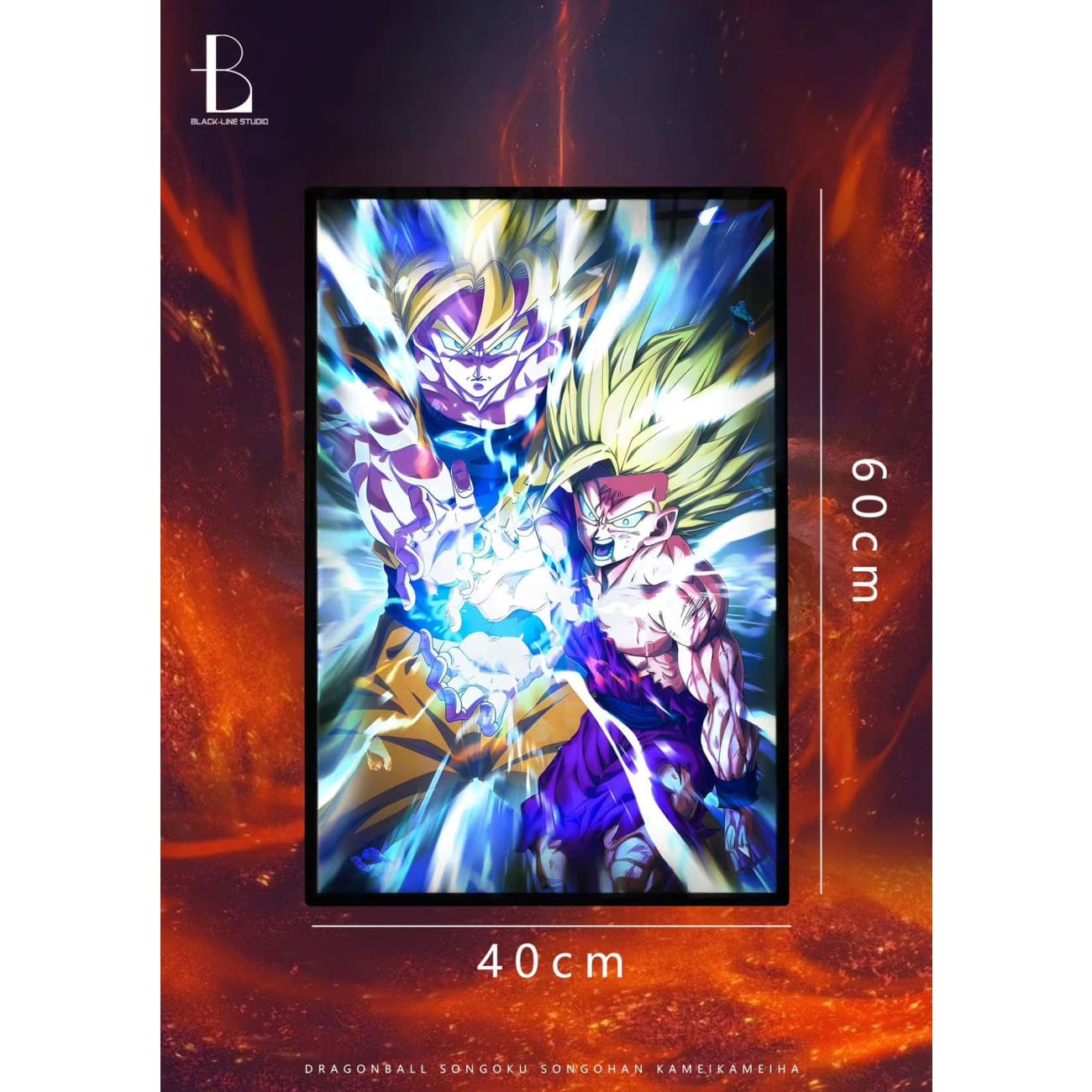 Black Line Studio - Light Guide Conversion Dragon Ball Father-Son Kamehameha Decorative Painting