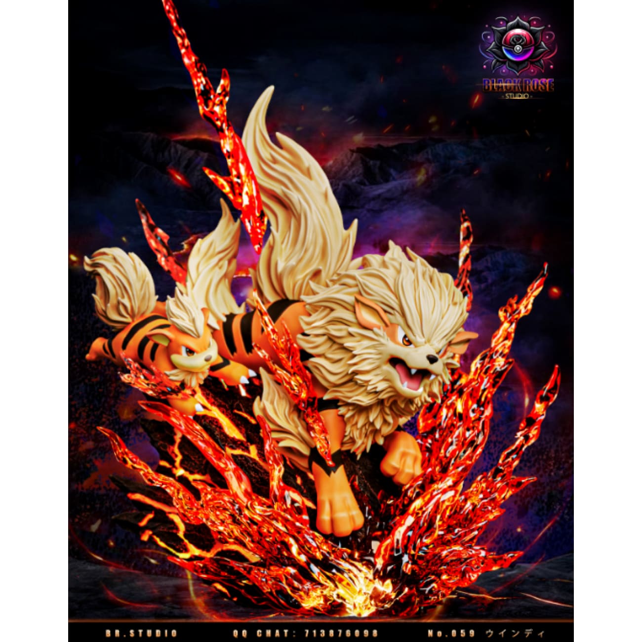Black Rose Studio - Arcanine Evolution Group