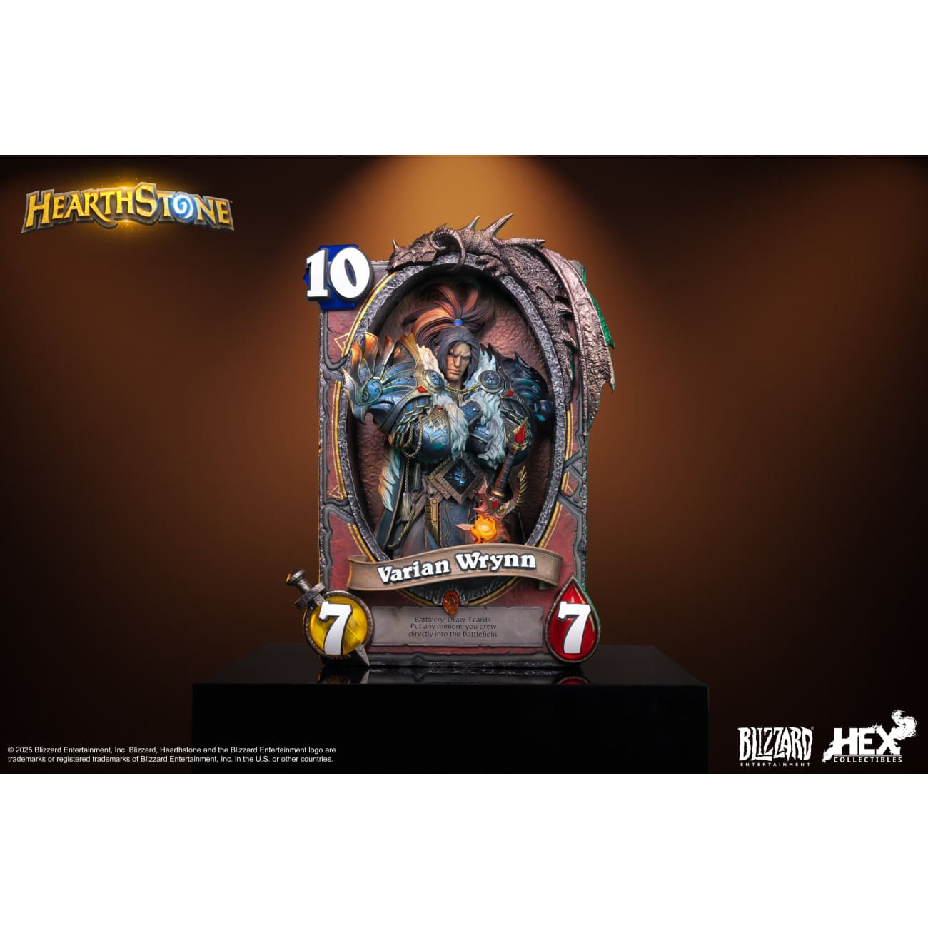 Blizzard Entertainment x HEX Collectibles - Wrynn Legendary Card Art Statue HEXFRAME02 [Licensed]