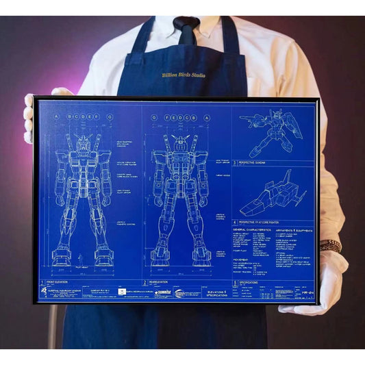 Blue print Gundam RX-78-2 Poster Frame