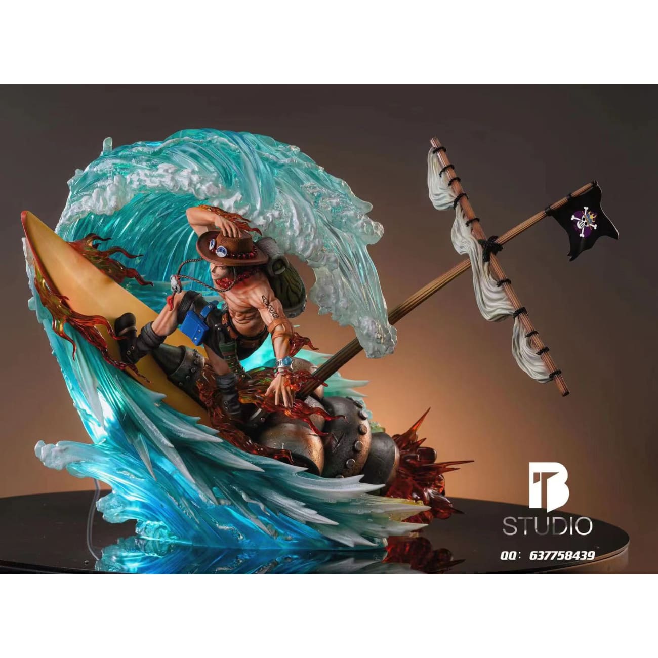 BT Studio - Fire Fist Portgas D Ace Surfing 2.0 [Manga Version / Transparent Version]