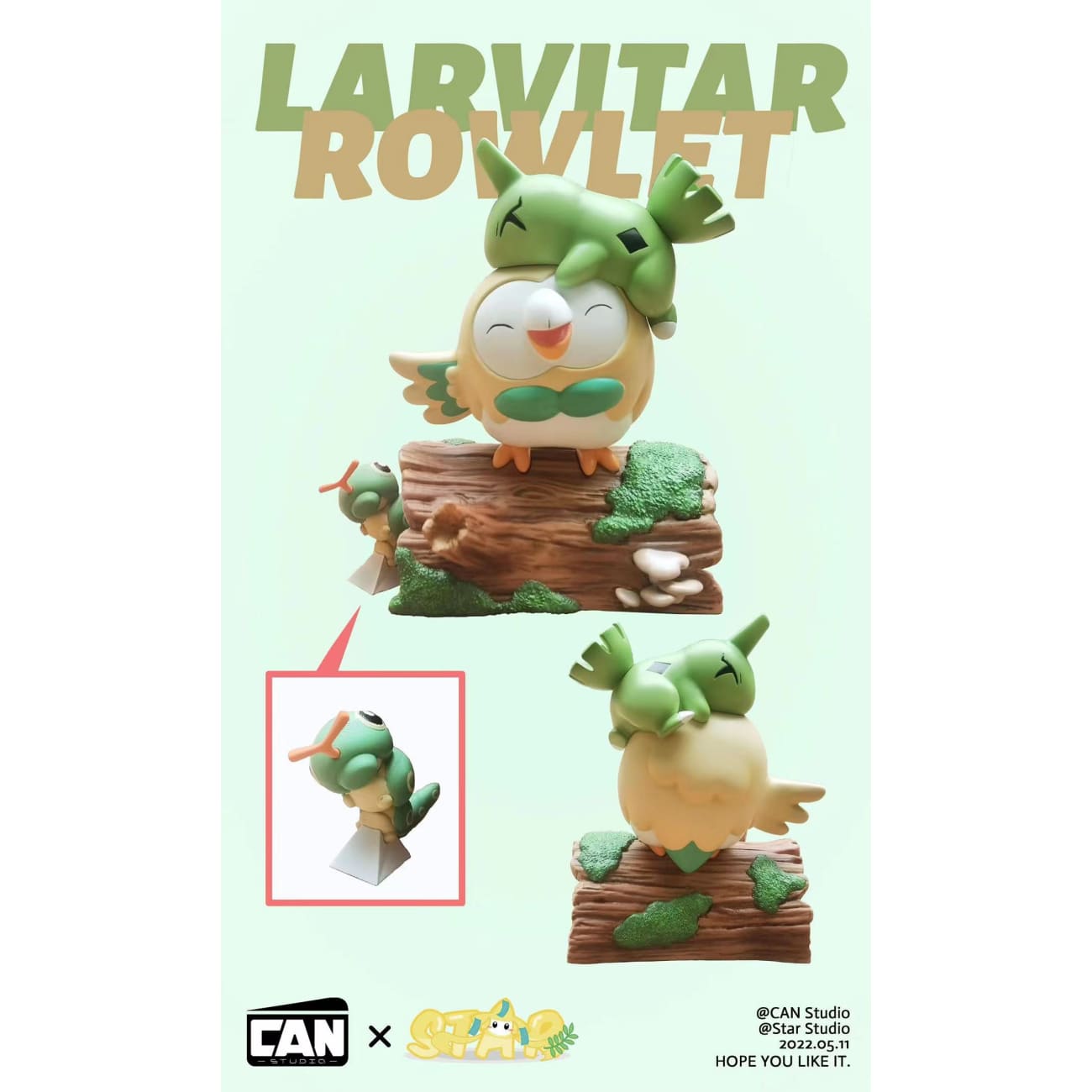 Can Studio X Star Studio - Larvitar & Rowlet 