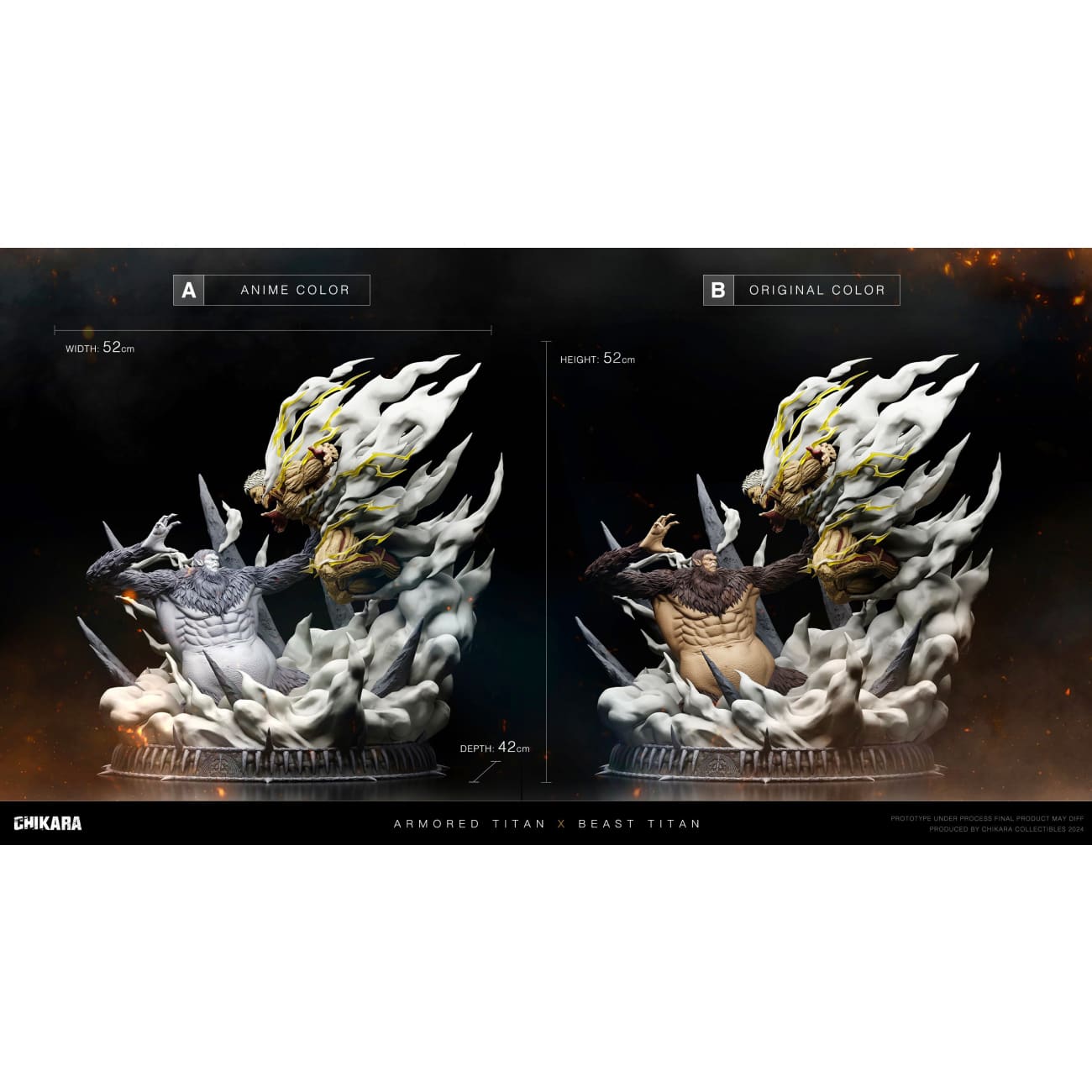 Chikara Studio - Beast Titan vs Armored Titan [4 Variants]