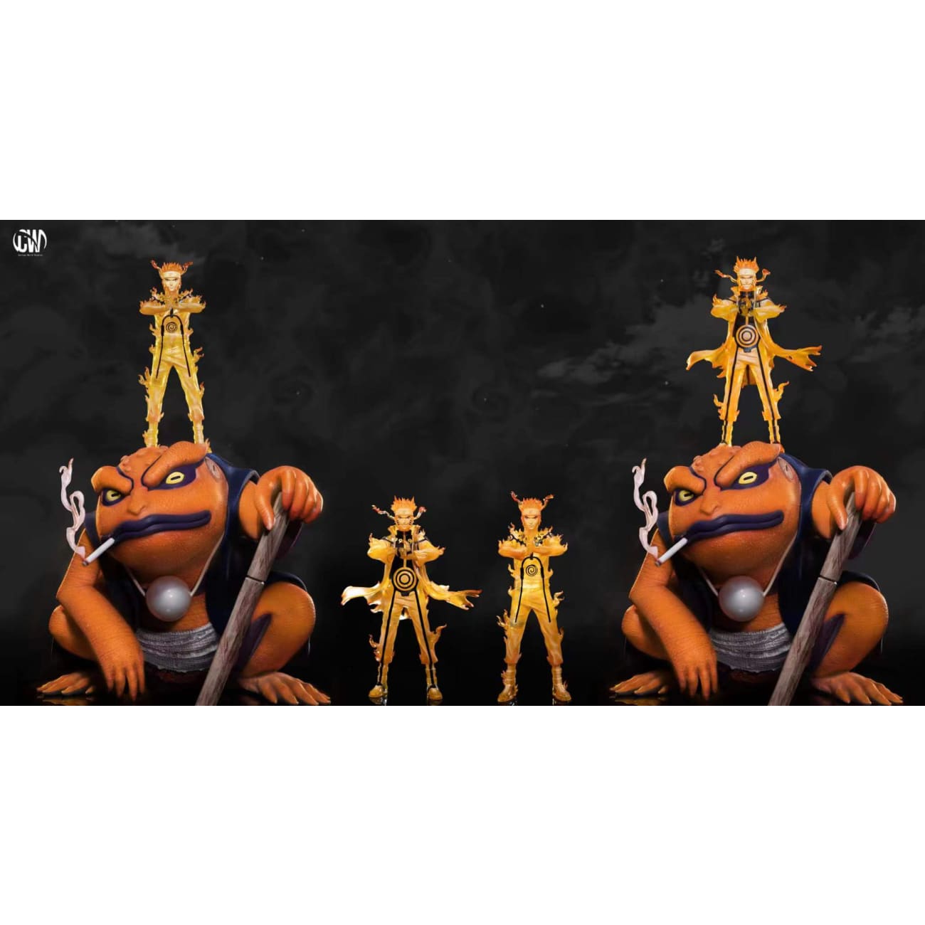 CW Studio - Nine-Tails Chakra Mode / Kurama Mode Naruto Uzumaki / Gamakichi 