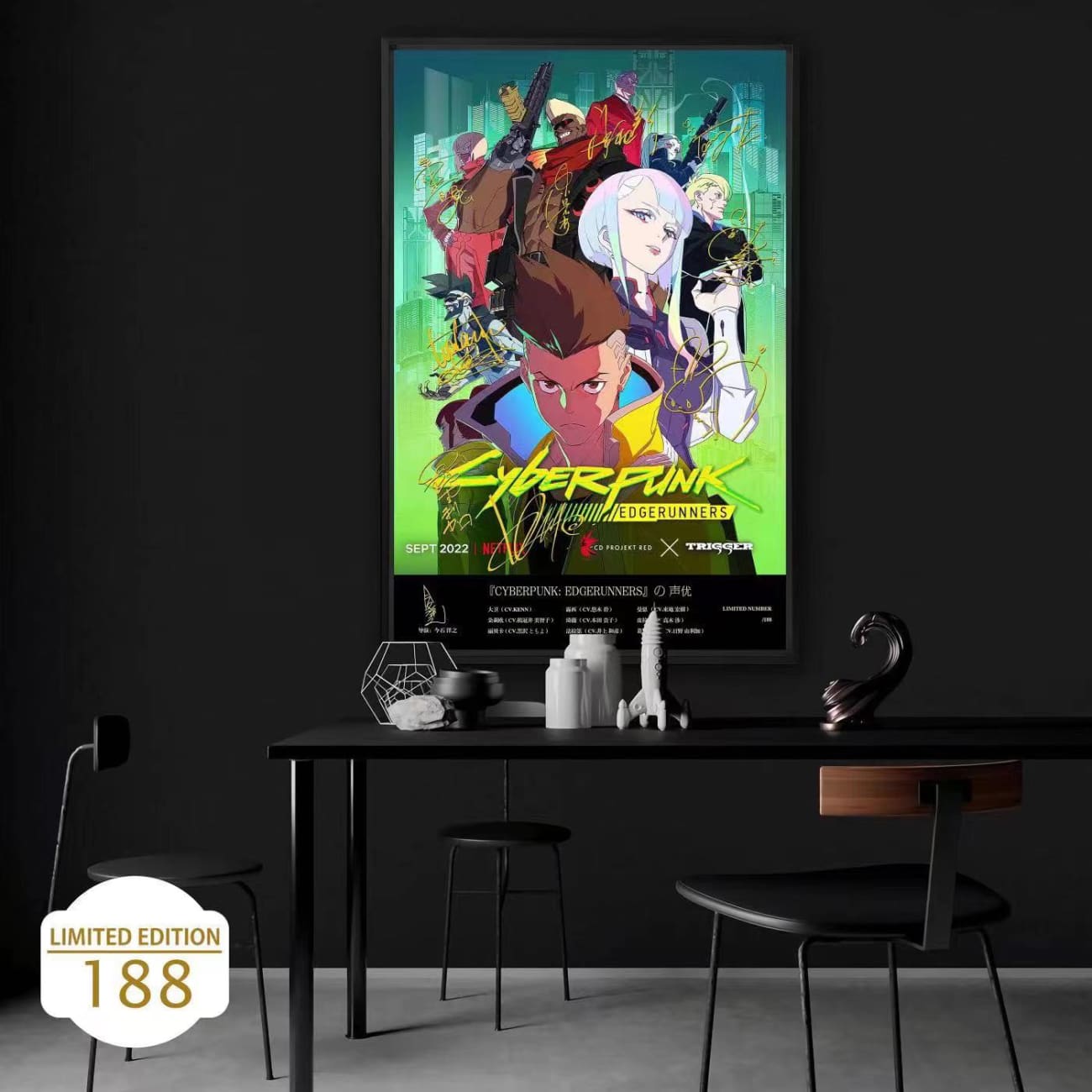 Cyberpunk: Edgerunners Signatures Poster Frame