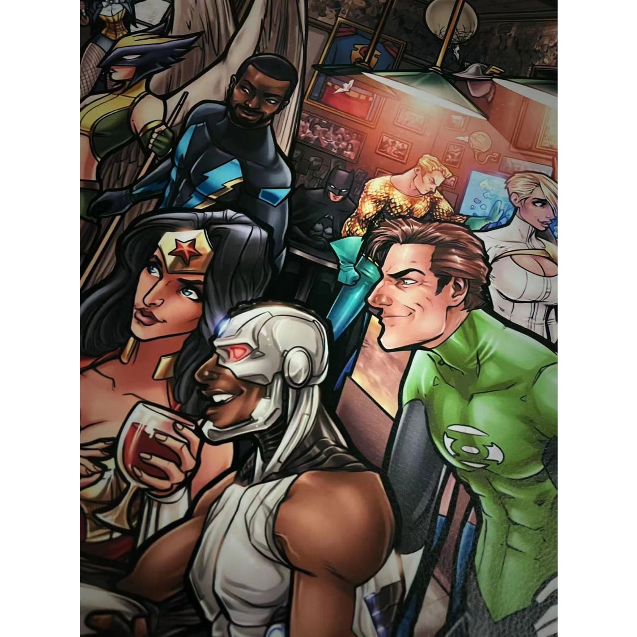 DC comic X Marvel Bar photo frame
