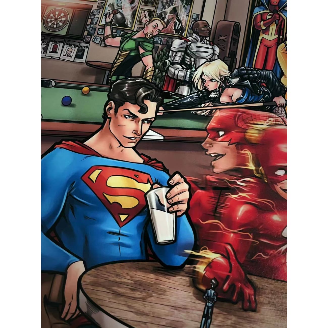 DC comic X Marvel Bar photo frame