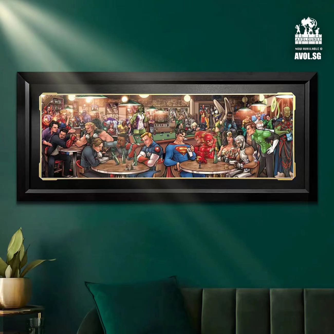 DC comic X Marvel photo frame