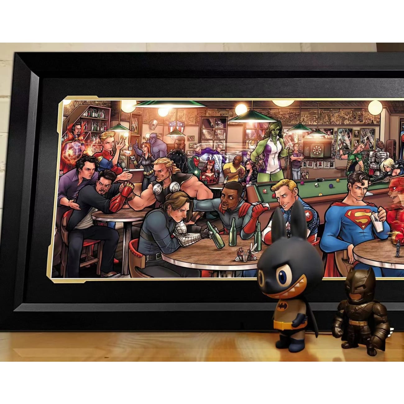 DC comic X Marvel Bar photo frame