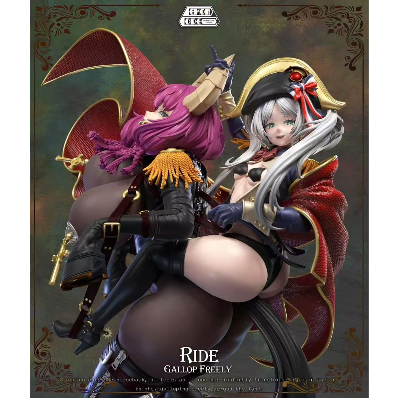 Demon Core Studio - Frieren & Aura cosplaying Napoleon Crossing the Alps