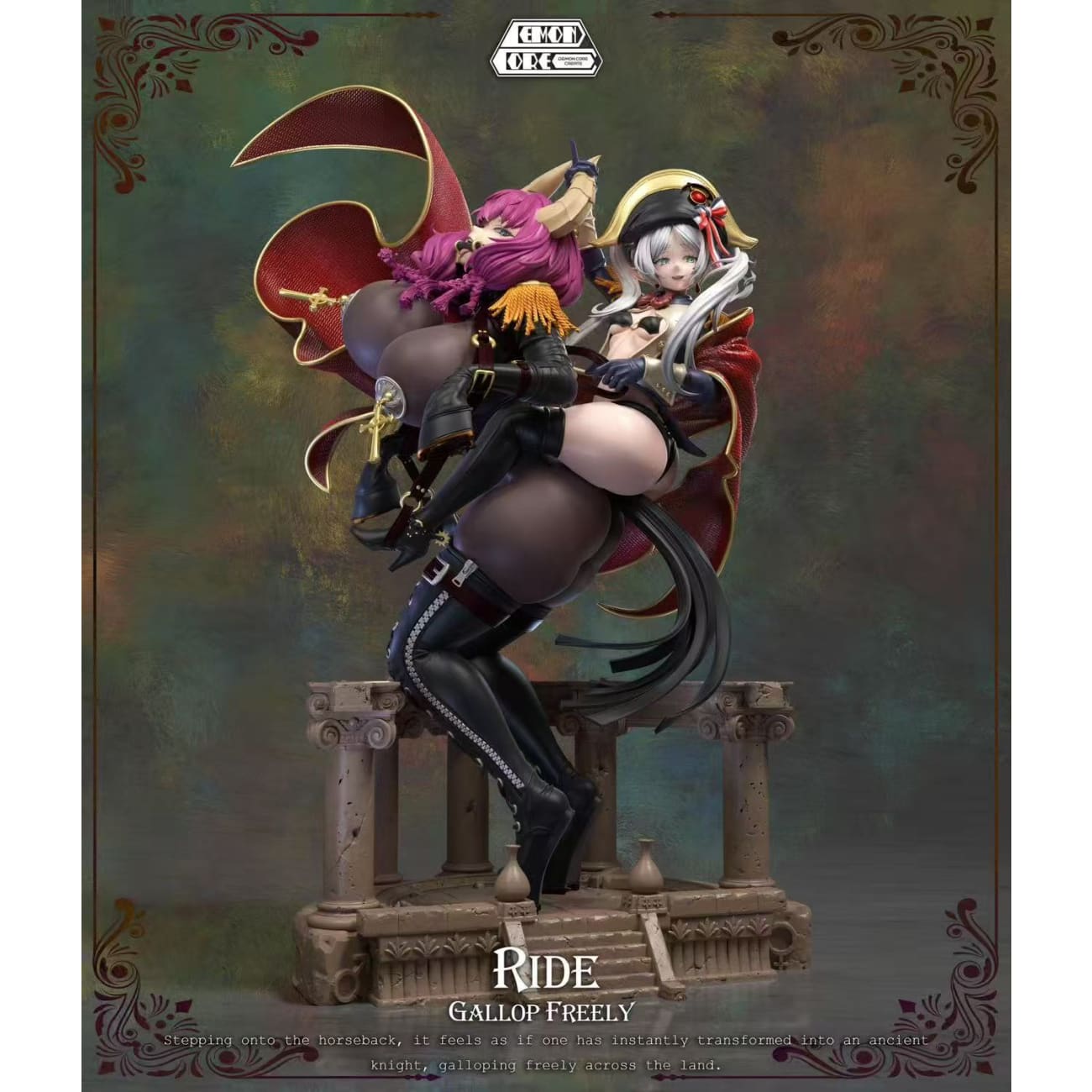 Demon Core Studio - Frieren & Aura cosplaying Napoleon Crossing the Alps