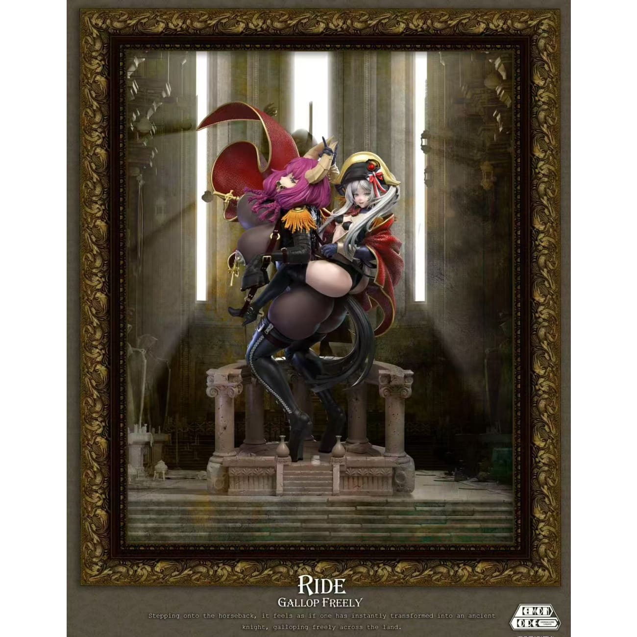 Demon Core Studio - Frieren & Aura cosplaying Napoleon Crossing the Alps