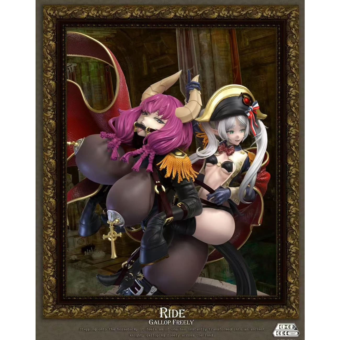 Demon Core Studio - Frieren & Aura cosplaying Napoleon Crossing the Alps