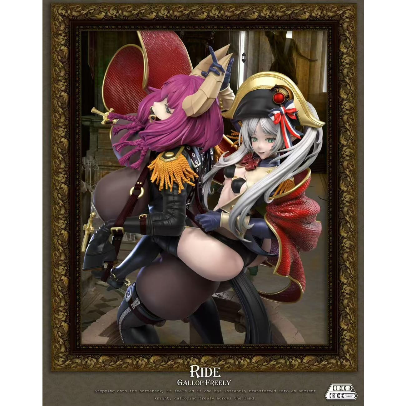 Demon Core Studio - Frieren & Aura cosplaying Napoleon Crossing the Alps
