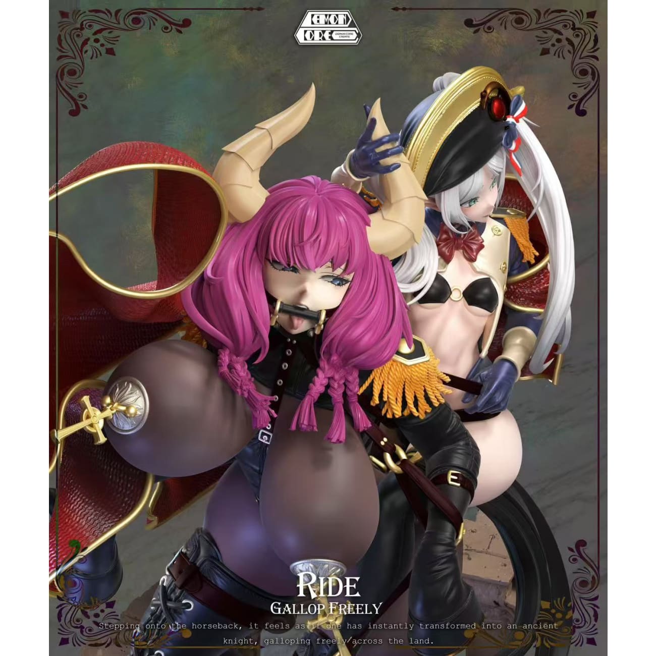 Demon Core Studio - Frieren & Aura cosplaying Napoleon Crossing the Alps