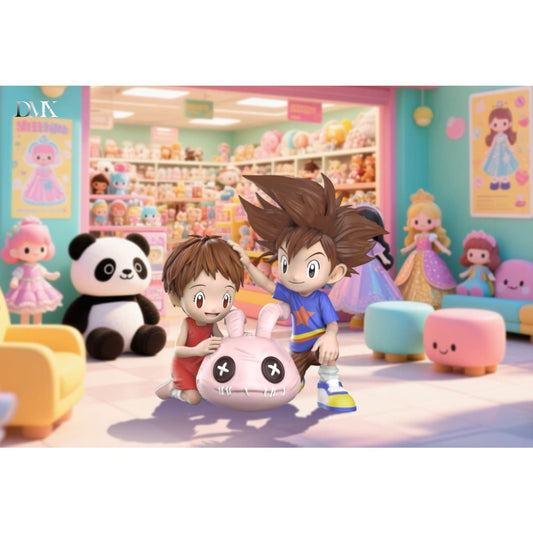 DMX Studio - Childhood Taichi & Hikari & Koromon Dolls Childhood Yamato & Takeru & Tunomon Building Blocks  [2 Variants]